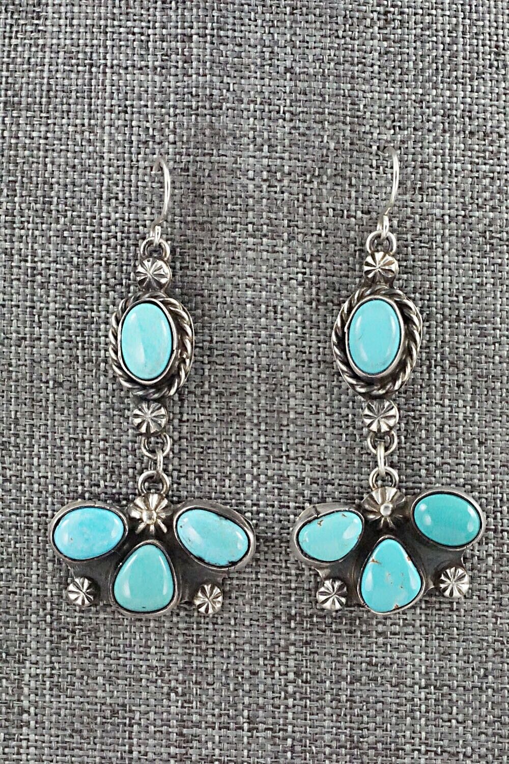 Turquoise & Sterling Silver Earrings - Wilson Dawes