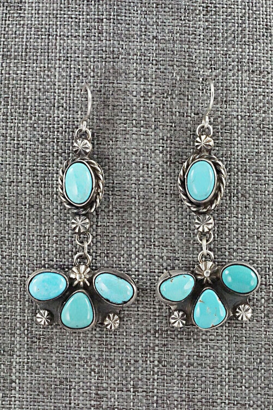 Turquoise & Sterling Silver Earrings - Wilson Dawes