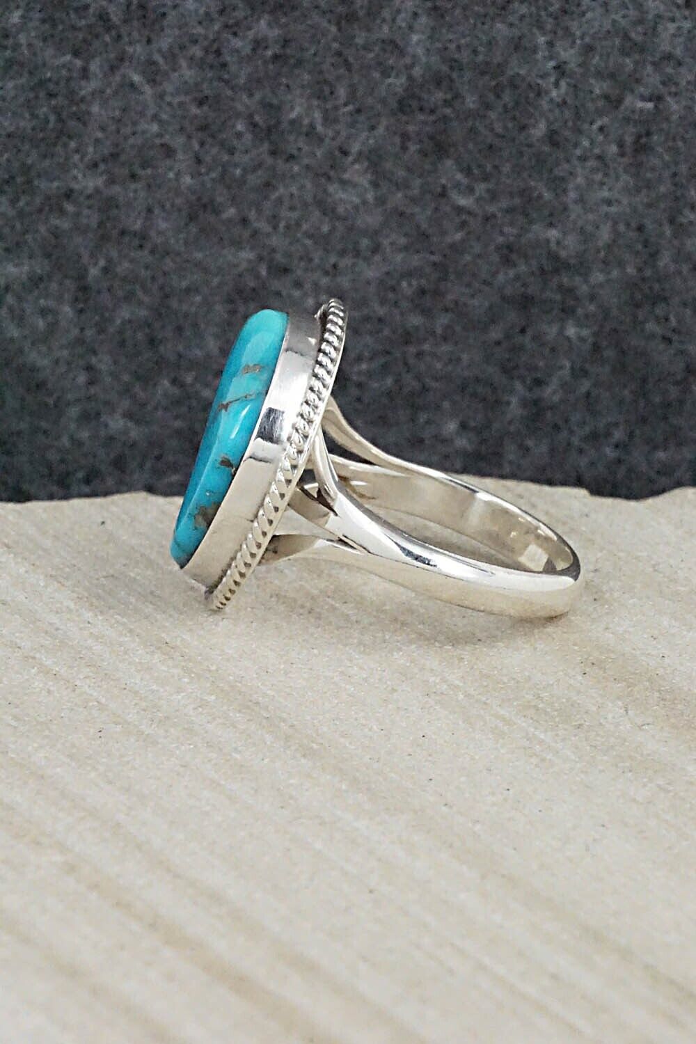 Turquoise & Sterling Silver Ring - Alice Rose Saunders - Size 7.25