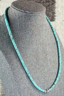 Turquoise & Sterling Silver Necklace - Navajo - High Lonesome Trading