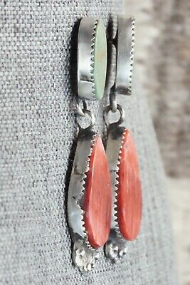 Turquoise, Spiny Oyster & Sterling Silver Earrings - Selina Warner