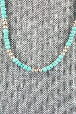 Turquoise & Sterling Silver Necklace - Navajo