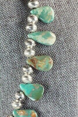 Turquoise & Sterling Silver Necklace - Navajo