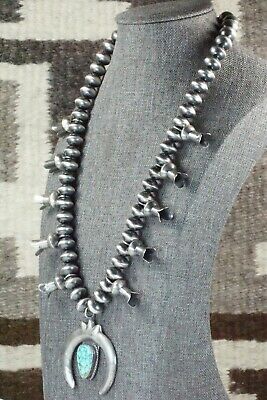 Turquoise & Sterling Silver Squash Blossom - Preston Haley