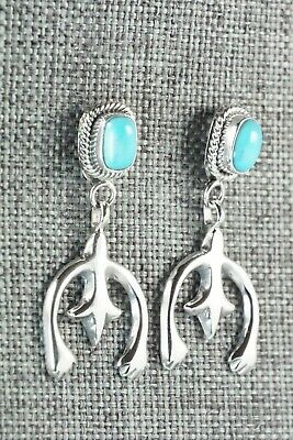 Turquoise & Sterling Silver Earrings - Verley Betone