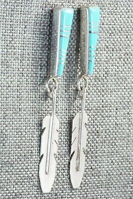 Turquoise & Sterling Silver Earrings - Terrence Panteah