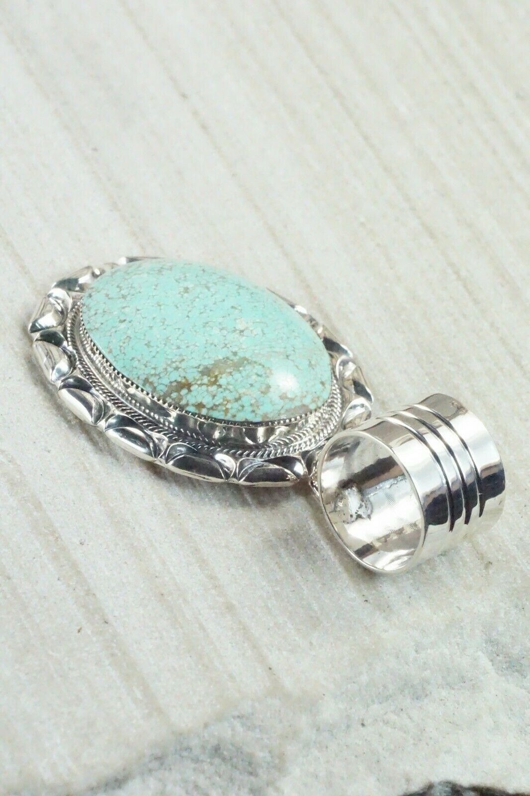 Turquoise & Sterling Silver Pendant - Gregg Yazzie