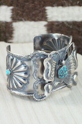 Turquoise & Sterling Silver Butterfly Bracelet - Tim Yazzie
