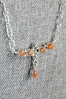 Coral & Sterling Silver Necklace - Loretta Smith