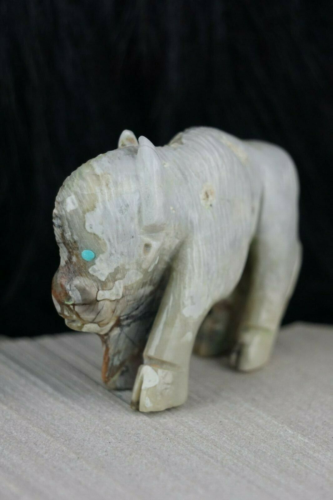 Buffalo Zuni Fetish Carving - Jonas Hastito - High Lonesome Trading