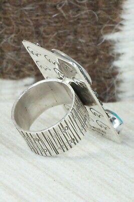 Turquoise & Sterling Silver Ring - Alex Sanchez - Size 7