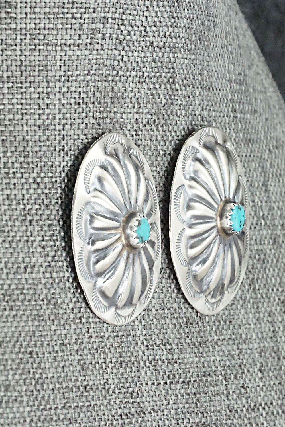 Turquoise & Sterling Silver Earrings - Joan Begay