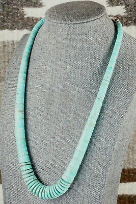Turquoise & Sterling Silver Necklace - Lupe Lovato