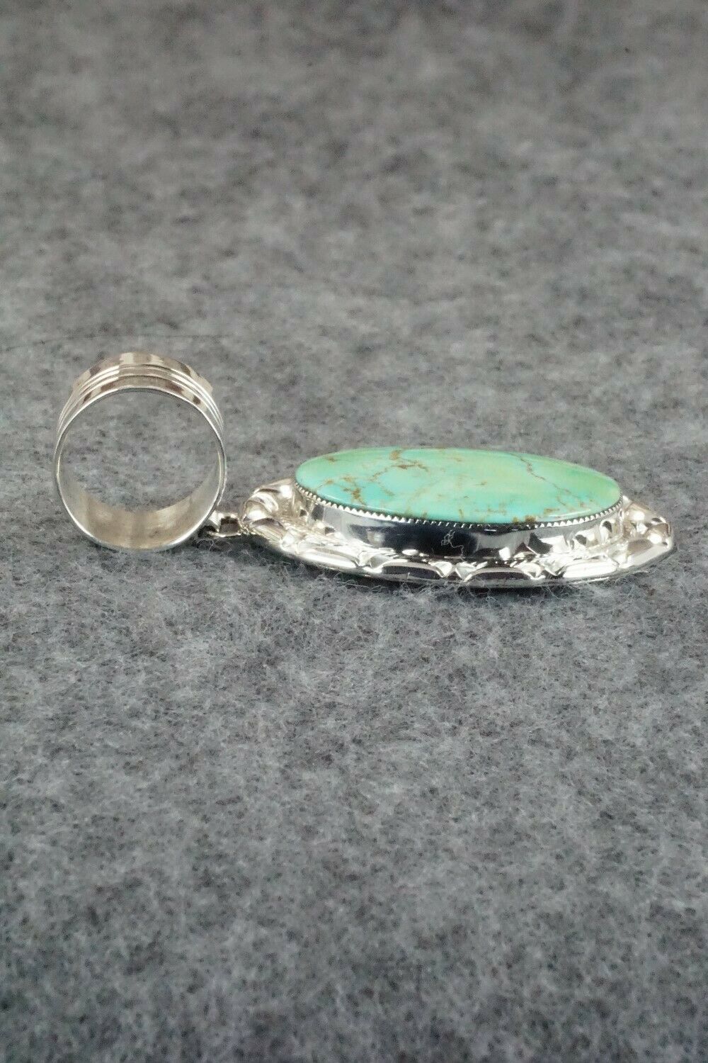 Turquoise & Sterling Silver Pendant - Greg Yazzie