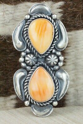 Spiny Oyster & Sterling Silver Ring - Jeff James - Size 7.5