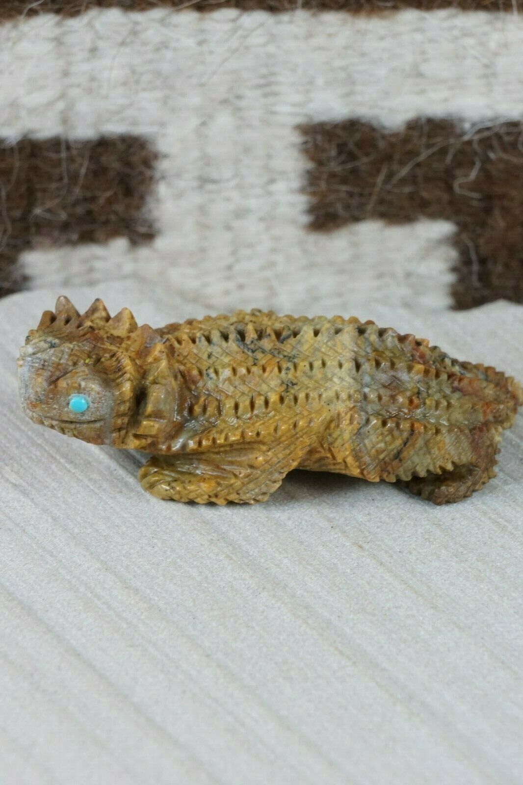 Horned Toad Zuni Fetish Carving - Alvin Haloo - High Lonesome Trading