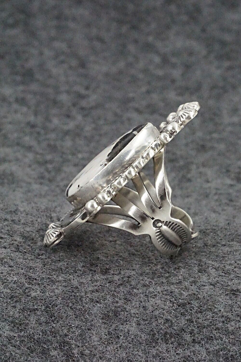 White Buffalo & Sterling Silver Ring - Tom Lewis - Size 7