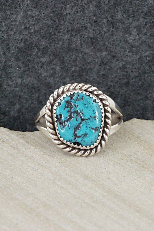 Turquoise & Sterling Silver Ring - Benjamin Martinez - Size 9.25