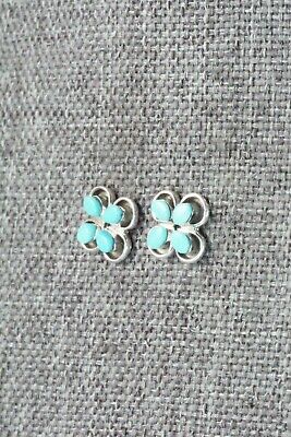 Turquoise & Sterling Silver Earrings - Janice Lonjose