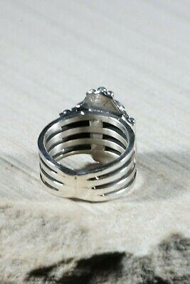 Navajo Turquoise and Sterling Silver Ring - Daniel Benally - Size 7.75 - High Lonesome Trading