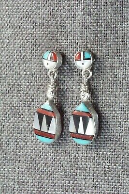 Multi Stone Inlay & Sterling Silver Earrings - Ola Eriacho