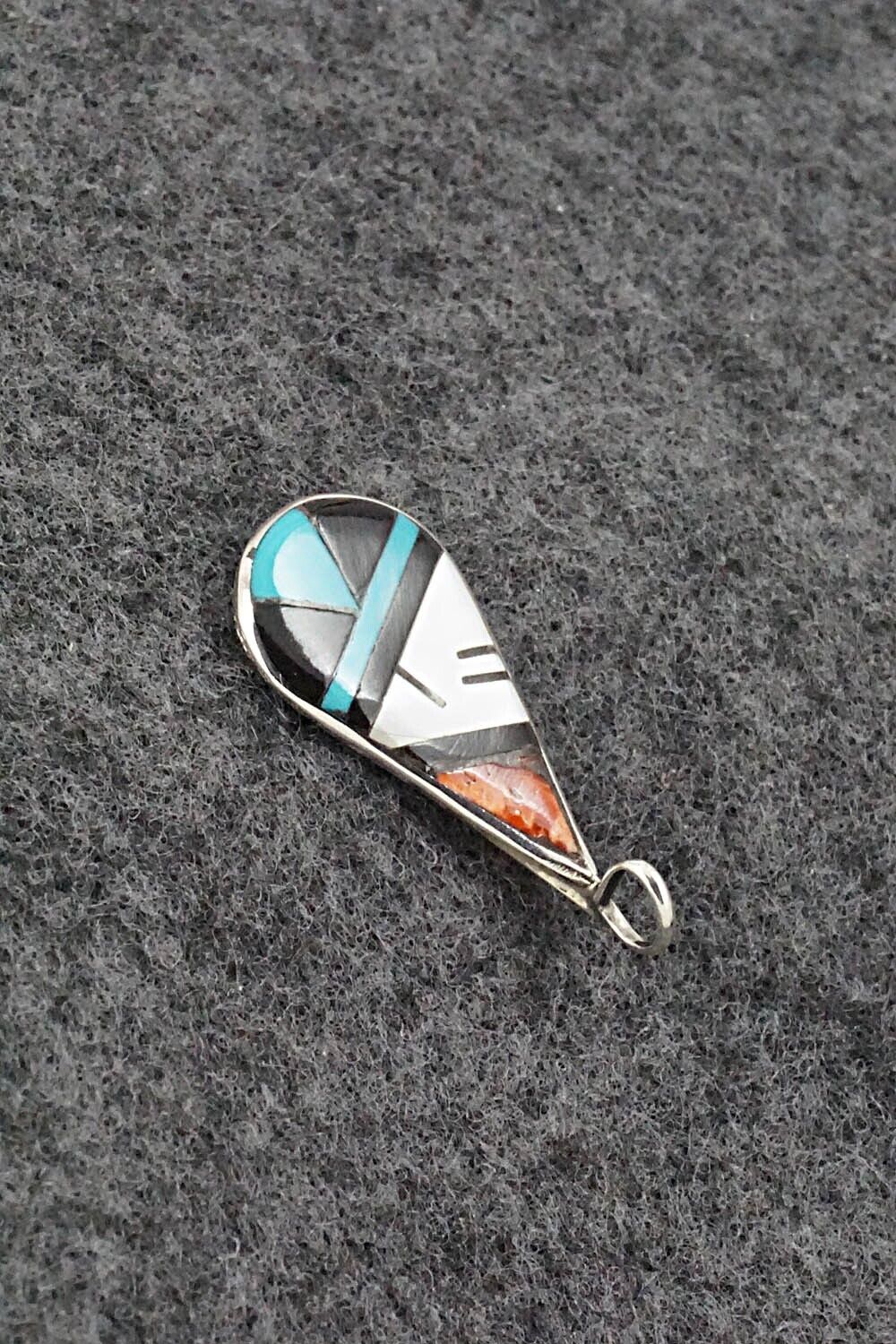 Multi Stone & Sterling Silver Pendant - Rhianna Kallestewa