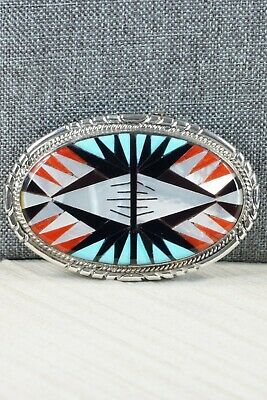 Multi Stone & Sterling Silver Buckle - Leslie and Gladys Lamy