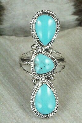 Turquoise and Sterling Silver Ring - Bucky Belin - Size 9