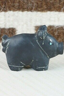 Pig Zuni Fetish Carving - Louise Ponchuella - High Lonesome Trading