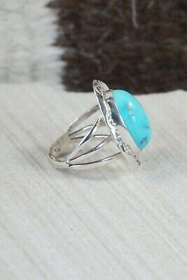 Turquoise & Sterling Silver Ring - Samuel Yellowhair - Size 5.75