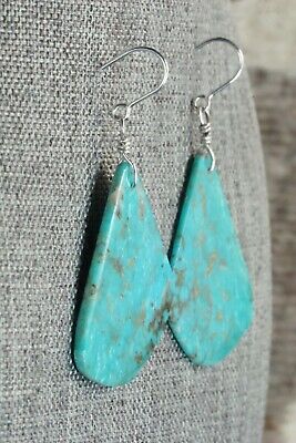Turquoise & Sterling Silver Earrings - Lupe Lovato