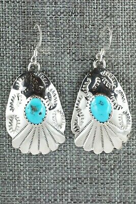 Turquoise and Sterling Silver Earrings - Roger Pino