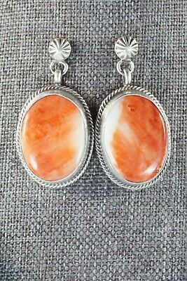 Spiny Oyster & Sterling Silver Squash Blossom Set - Raymond Delgarito