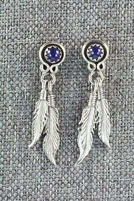 Lapis & Sterling Silver Earrings - Navajo