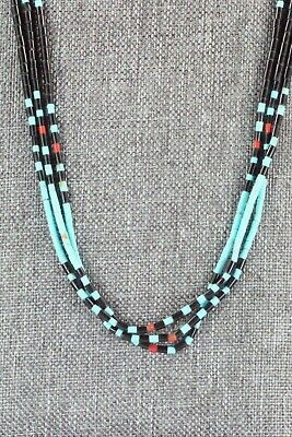 Turquoise, Coral and Shell Necklace - Esquipula Tenorio