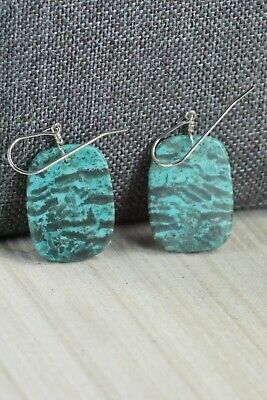 Turquoise & Sterling Silver Earrings - Lester Abeyta - Santo Domingo
