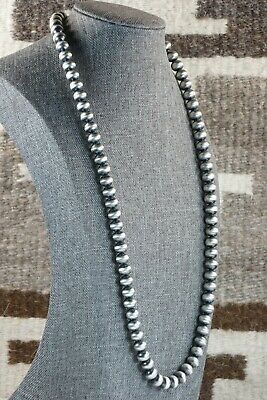 Navajo Sterling Silver Pearl Necklace - Crystal Haley