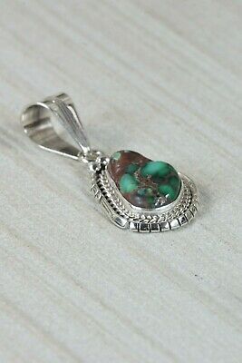 Navajo Turquoise and Sterling Silver Pendant - Samuel Yellowhair - High Lonesome Trading