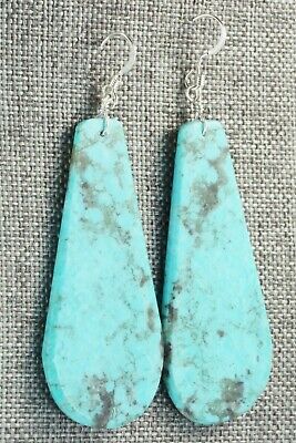 Turquoise & Sterling Silver Earrings - Lupe Lovato