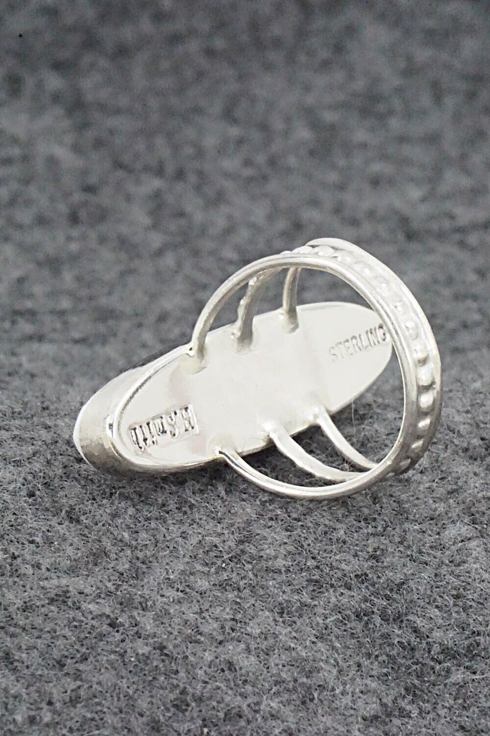 White Buffalo & Sterling Silver Ring - Harold Smith - Size 7
