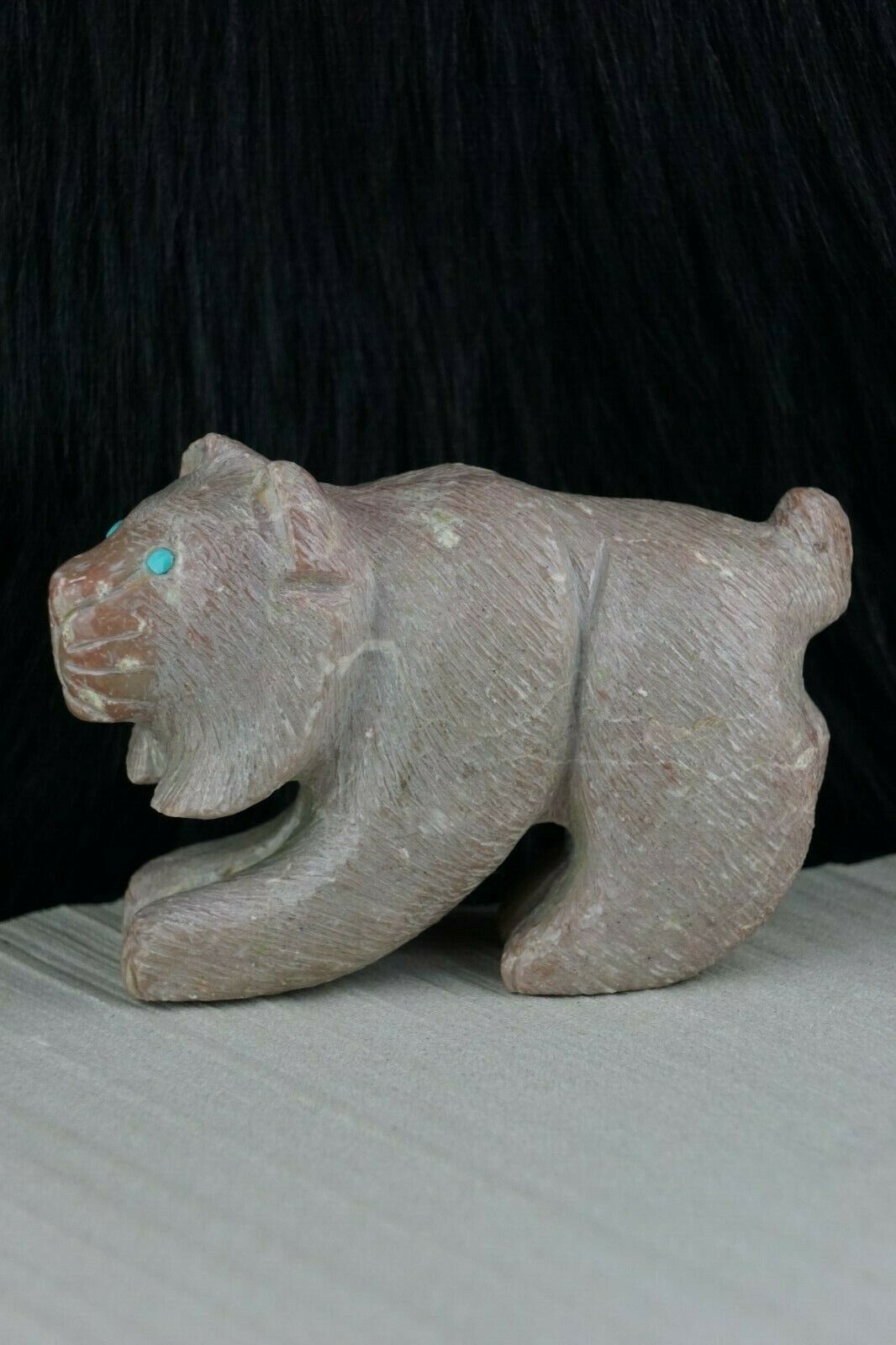 Bobcat Zuni Fetish Carving - Jonas Hastito - High Lonesome Trading
