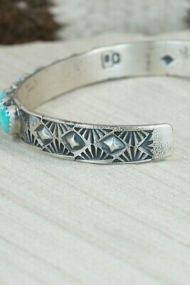 Navajo Turquoise & Sterling Silver Bracelet - Shawn Cayatineto