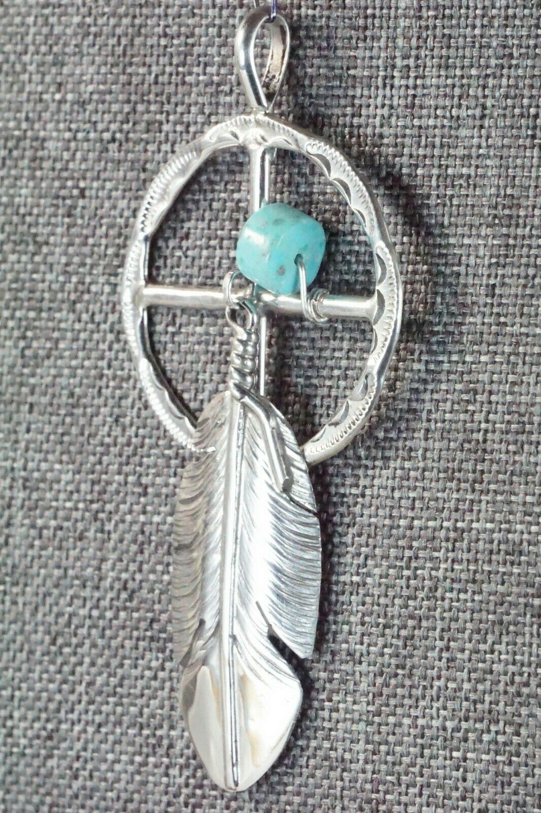 Turquoise & Sterling Silver Pendant - Ben Begay