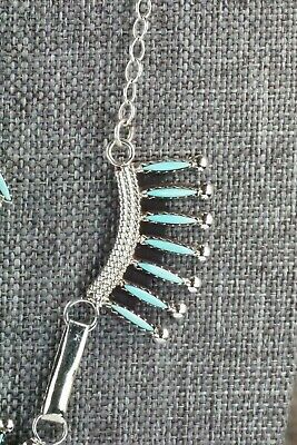 Turquoise & Sterling Silver Necklace and Earrings Set - Gerald Etsate - High Lonesome Trading