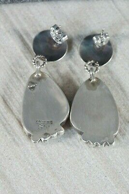 Navajo Spiny Oyster and Sterling Silver Earrings - Selina Warner - High Lonesome Trading