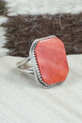 Spiny Oyster and Sterling Silver Ring - Selina Warner - Size 8