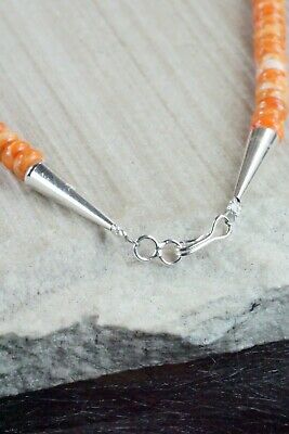 Spiny Oyster & Sterling Silver Necklace - Louise Joe