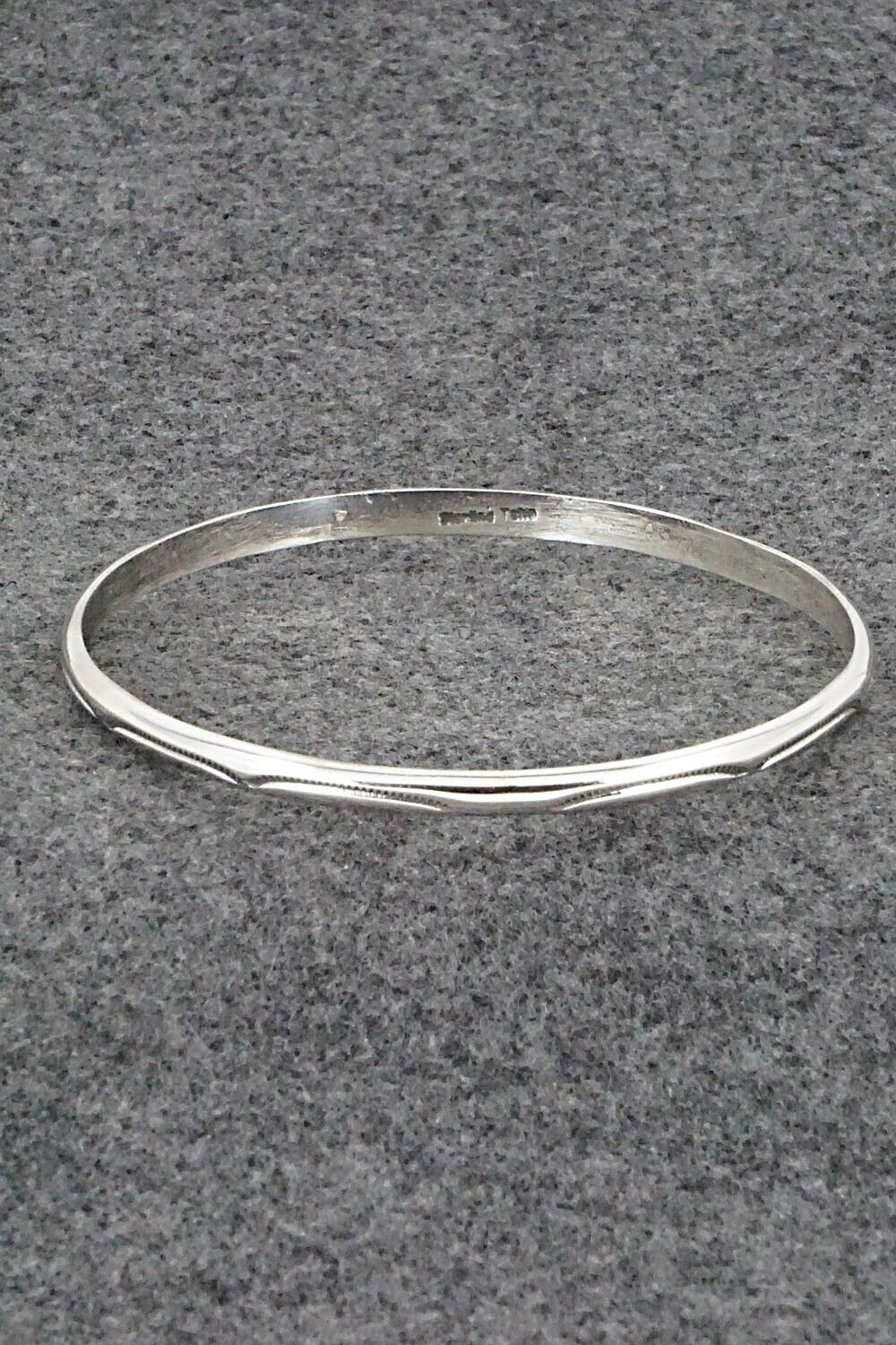 Sterling Silver Bangle Bracelet - Elaine Tahe