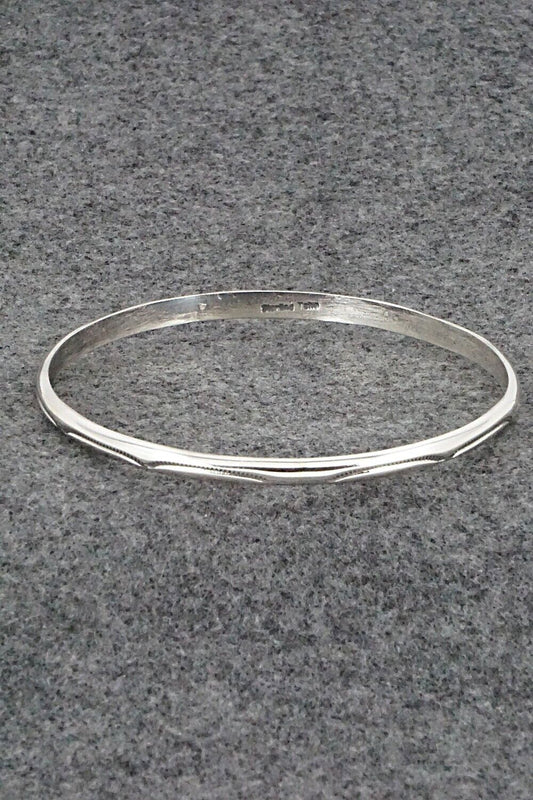 Sterling Silver Bangle Bracelet - Elaine Tahe