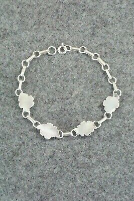 Turquoise & Sterling Silver Link Bracelet - Joylee Martinez